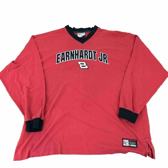 Vtg Chase Authentics NASCAR Dale Earnhardt Jr #8 Bud Racing Red T Shirt‎ Sz 2XL - Picture 1 of 7